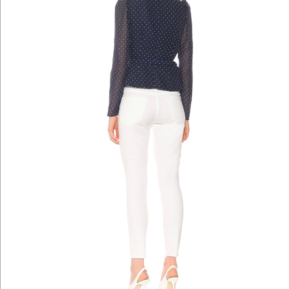 Self Portrait plumetis polka-dot belted peplum top - Picture 3 of 4